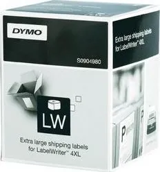 Pásek do tiskárny Páska do štítkovače Dymo LW, S0904980, bílá/černá, 104 x 159 mm, 220 ks