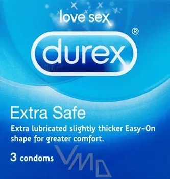 Kondom Durex Extra Safe kondom extra lubrikovaný, silnější 3 kusy