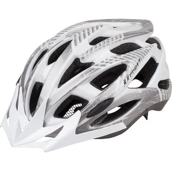 Cyklistická přilba Pro-T Plus Evora In mold bílá/šedá pruhovaná