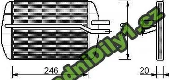 Výměník tepla Chladič topení [1/96-8/99] (20.21.590)