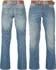 Pánské džíny Lee Cooper PU Belted Jeans Mens Dark Wash