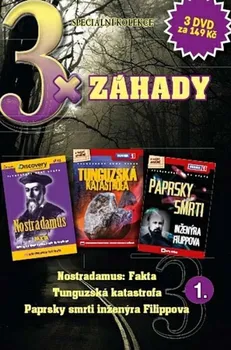 Sběratelská edice filmů DVD 3x Záhady 1: Nostradamus: Fakta + Tunguzská katastrofa + Paprsky smrti inženýra Filippova