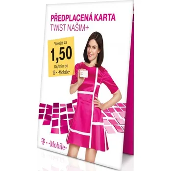 SIM karta T-mobile Twist SIM karta Našim+ 10 Kč kredit