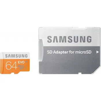 Paměťová karta Samsung Micro SDXC 64GB EVO class 10 + adaptér