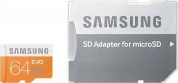 Paměťová karta Samsung Micro SDXC 64GB EVO class 10 + adaptér