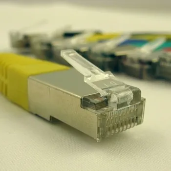 Síťový kabel Netrack patch kabel FTP cat.5e RJ45, 7m žlutý