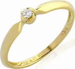 Zásnubní prsten s diamantem, žluté…
