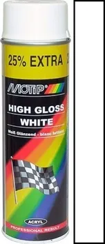 Motip High Gloss White bílý lesklý akrylový lak 500 ml