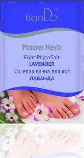 Kosmetika na nohy tianDe Solná koupel na nohy Levandule 50g Série na nohy Master Herb