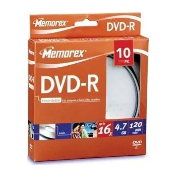 Optické médium Memorex DVD-R 4,7 GB 16x 10
