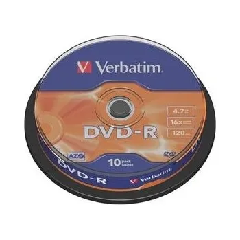 Optické médium Verbatim DVD-R 4,7GB 16x 10 cake