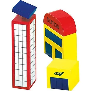 Vláček a vláčkodráha BINO Letiště 3 ks