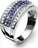 OLIVER WEBER Stříbrný prsten s krystaly Swarovski Oliver Weber Bar 7722-VIO