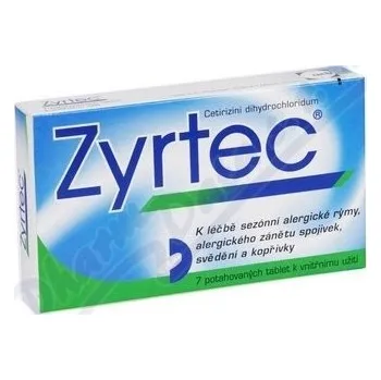 Lék na alergii Zyrtec tablety 7 x 10 mg