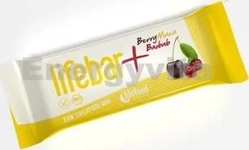Čokoládová tyčinka Energy tyčinka Lifebar Plus Berry Superfood RAW 47g Lifefood