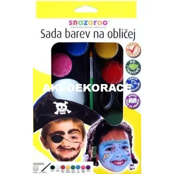 Speciální výtvarná barva Snazaroo Velká sada obličejových barev, pirát a moře