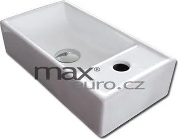Umyvadlo Umyvadlo keramické obdelníkové závěsné pravé ATESSA s otvorem pro baterii koupelnové designové wc umývátko