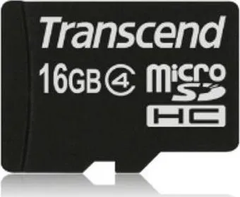Transcend microSDHC 16 GB Class 4 + SD adaptér (TS16GUSDHC4)