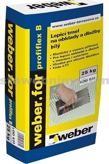 weber for profiflex B bílý lepicí tmel C1T 25 kg Zbozi cz