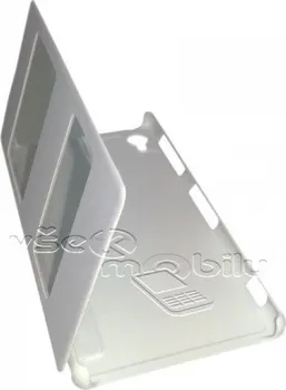 Náhradní kryt pro mobilní telefon Forcell pouzdro S-View pro Sony C6903 Xperia Z1 - bílá 