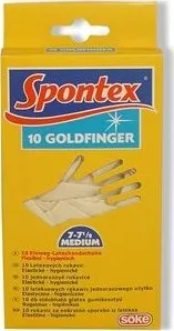 Čisticí rukavice SPONTEX Goldfinger latexové rukavice L 10 kusů
