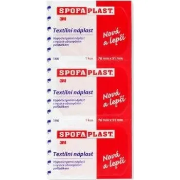 Náplast 3M Spofaplast Náplast kusová text.166 76x51mm 3ks