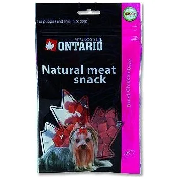 Pamlsek pro psa Ontario Snack Dried Chicken Dice Small Dog 70 g