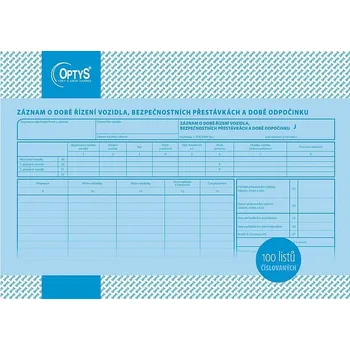 Optys 1166 záznam o době řízení vozidla…