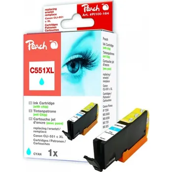 Inkoust Peach CLI-551C XL kompatibilní azurový
