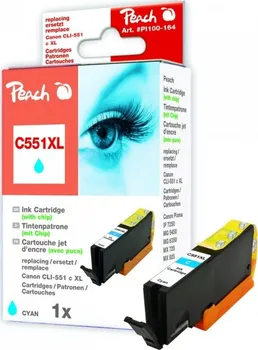Inkoust Peach CLI-551C XL kompatibilní azurový