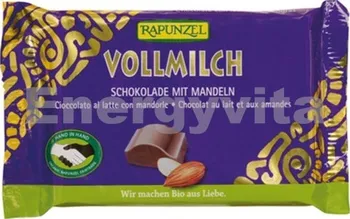 Čokoláda Mléčná čokoláda s mandlemi 100g Rapunzel