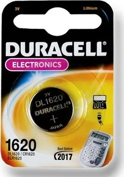 Článková baterie DURACELL knoflíkový článek 3V, CR1620 (DL1620)