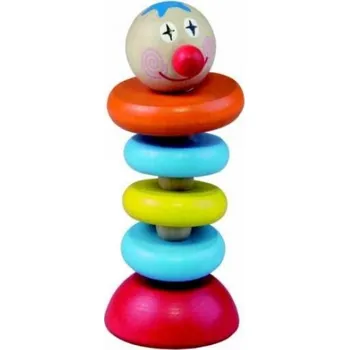 Dřevěná hračka Detoa Šašek na gumě