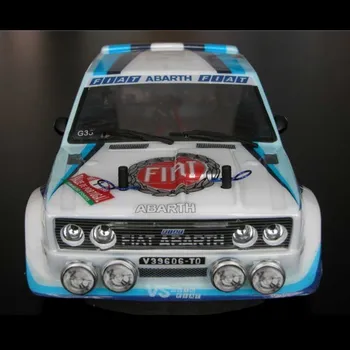 RC model auta Fiat 131 Rally WRC 4WD RTR 2,4 GHz 1:10 bílá/modrá