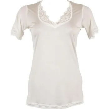 Dámské tričko Dámské hedvábné tričko CHANGE Silk Knit with Lace Ivory