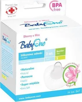 Hygienické tampóny Baby Ono chránič prsních bradavek silikonový S 2 ks