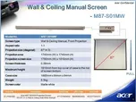 M90-W01MG Projection Screen 90'' (16:9)…