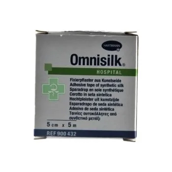 Náplast Náplast Omnisilk bílé hedvábí 5 cmx5 m 1 ks