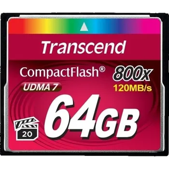 Paměťová karta Transcend CompactFlash 64 GB 800x (TS64GCF800)