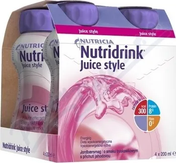 Speciální výživa Nutridrink Juice Style jahoda por.sol.4x200ml Nový