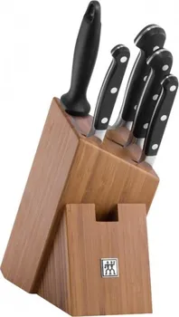 Kuchyňský nůž Sada nožů s bambusovým blokem a ocílkou 6-dílná ZWILLING® Pro