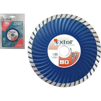 Řezný kotouč EXTOL PREMIUM kotouč diamantový řezný 115x22,2mm TURBO - suché i mokré řezání 108751