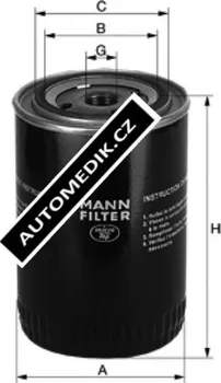 Olejový filtr Filtr olejový MANN (MF W930/11)