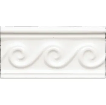 Obklad Sapho Neri Relieve Olas PB Blanco Z 7,5 x 15 cm