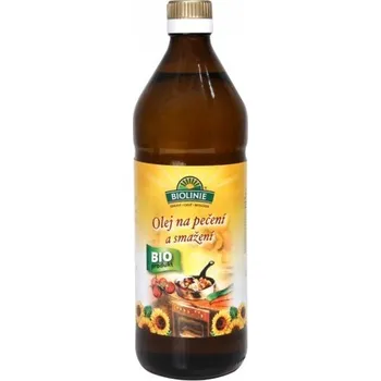 Rostlinný olej Biolinie Slunečnicový olej na pečení a smažení Bio 750 ml