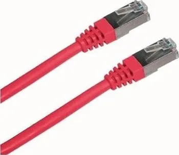 Síťový kabel Datacom, CAT5E, FTP, 0.5m, červený (15802)