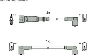 Zapalovací kabel Sada zapalovacích kabelů STARLINE (ZK 8561)