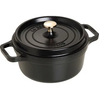 Staub kulatý hrnec černý, 22 cm