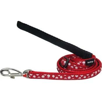 Vodítko pro psa Red Dingo White Spots on Red vodítko přepínací