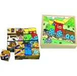 Woody 93005 Dřevěné kostky Mašinka